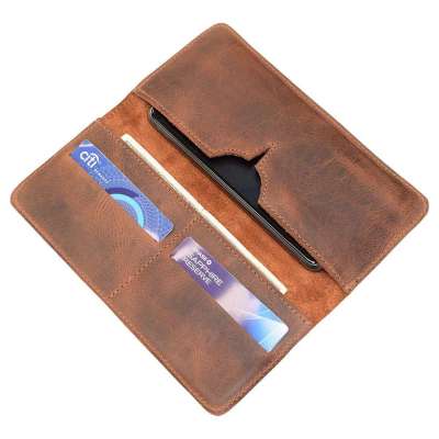 Genuine Leather Bifold  Wallet/ Leather Cell Phone Wallet, Holds Up To 4 Cards Plus Flat Bills/Travel/Case/Bag/Stylish