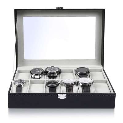 Hot sale wholesale Fashion high quality PU watch box watch packaging case New design customization leather watch box