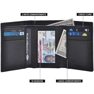 Leather wallets for men Travel wallet slim wallet mens leather wallet with rfid blocking card slot